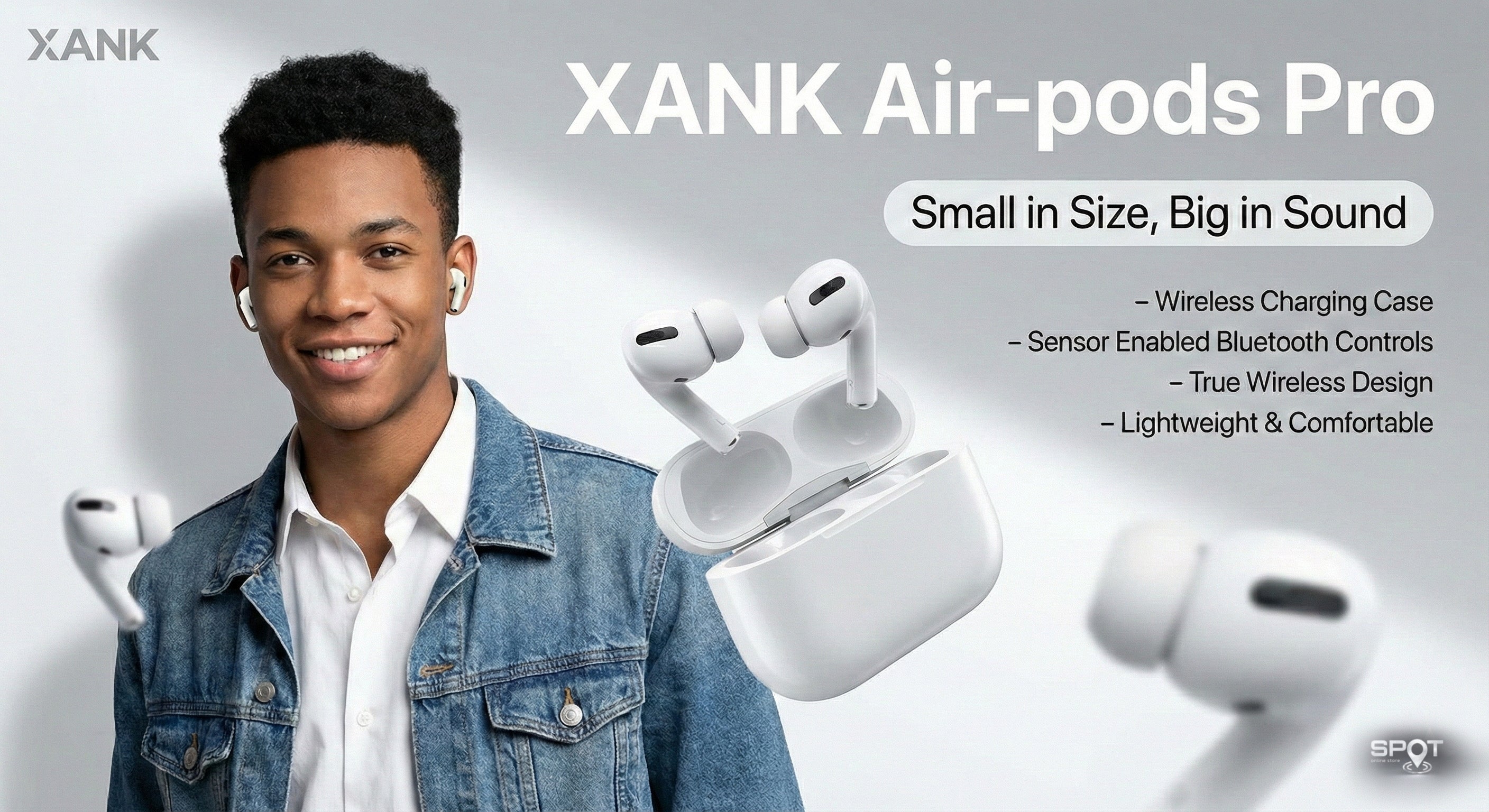 XANK AirPods Pro – Wireless Earbuds (White)